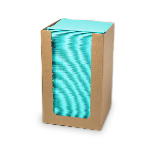 QUICKY Airlaid-Servietten 20 x 20 cm, mint blau, 1/4-Falz, 15 x 100 Stück
