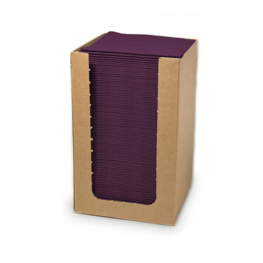 QUICKY Airlaid-Servietten 20 x 20 cm, pflaume, 1/4-Falz, 15 x 100 Stück