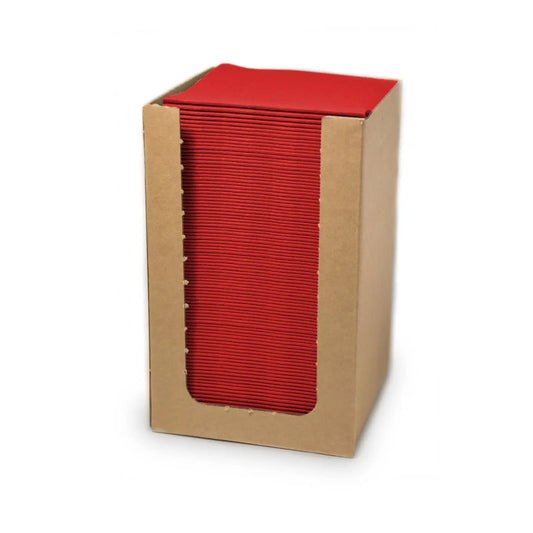 QUICKY Airlaid-Servietten 20 x 20 cm, rot, 1/4-Falz, 15 x 100 Stück