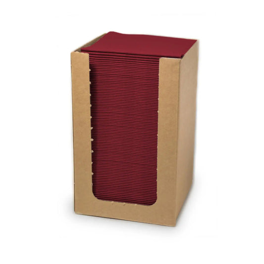 QUICKY Airlaid-Servietten 20 x 20 cm, bordeaux, 1/4-Falz, 15 x 100 Stück