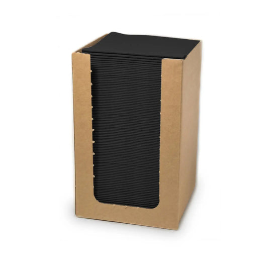QUICKY Airlaid-Servietten 20 x 20 cm, schwarz, 1/4-Falz, 15 x 100 Stück