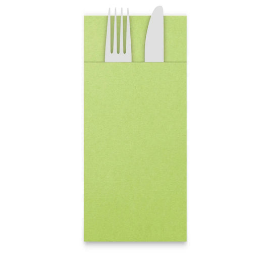 QUICKY Airlaid-Bestecktaschen 32 x 40 cm, kiwi, 1/8-Falz, 25 x 50 Stück