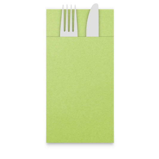 QUICKY Airlaid-Bestecktaschen, 39 x 40 cm, kiwi, 1/8-Falz, 20 x 50 Stück