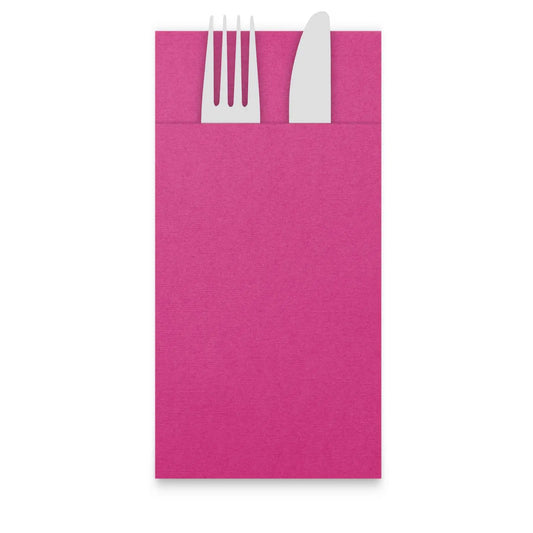 QUICKY Airlaid-Bestecktaschen, 39 x 40 cm, fuchsia, 1/8-Falz, 20 x 50 Stück