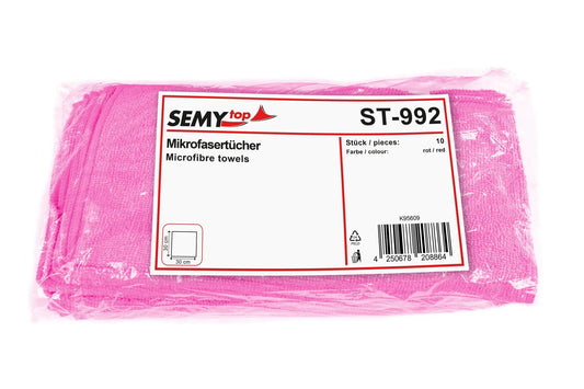SemyTop Mikrofasertücher rot, 30 x 30 cm, 20 x 10 Stück