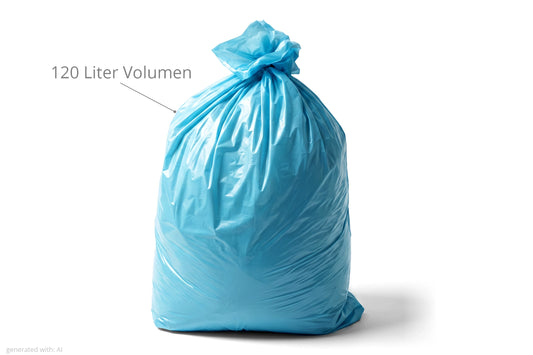 QUICKY LDPE-Regenerat Müllsäcke, blau, 120 l, Typ 70, 700 x 1.100 mm, 250 Stück