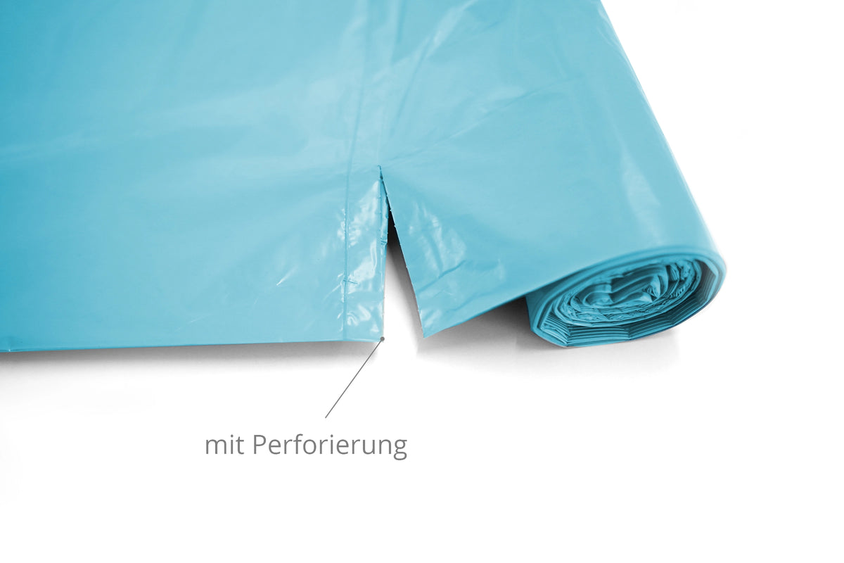 QUICKY LDPE-Regenerat Müllsäcke, blau, 120 l, Typ 70, 700 x 1.100 mm, 250 Stück