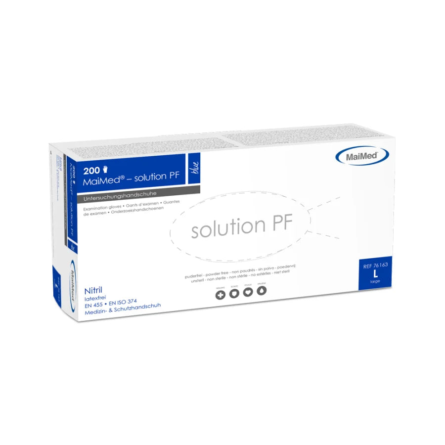 MaiMed® - Solution Blue PF Nitril-Untersuchungshandschuhe