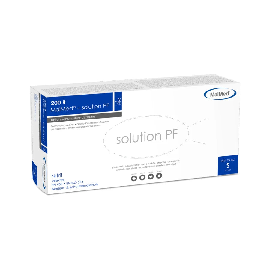 MaiMed® - Solution Blue PF Nitril-Untersuchungshandschuhe