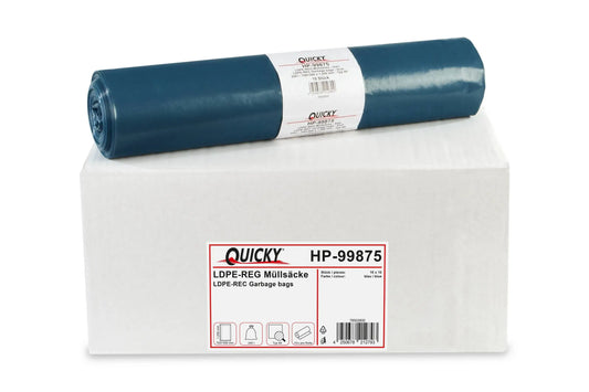 QUICKY LDPE-Regenerat Müllsäcke | 240 L | blau